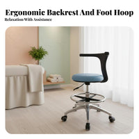 Adjustable Rolling Seat with spine assistance Easy to Clean Medical Stool Sturdy Duty