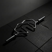 Triceps Barbell Bar Textured Grip Barbell with Angled Frame Non-Slip for Weightlifters, Strength Training