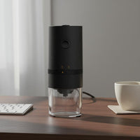 Portable Electric Coffee Grinder Transparent Powder Container Universal Serial Bus Replenishable Coffee Grinder Automatic