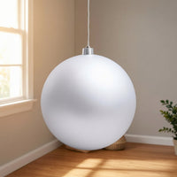 Matte Silver Christmas Ball Ornament Decorative Christmas Ornament Modern Bauble Odorless for Mantel