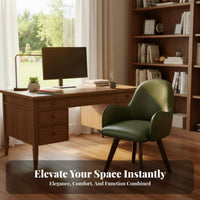 Upholstered Rotating Armchair Ergonomic Posterior Posteriorrest Desk Chair Surrounding Design Task Seat for Students, Adults, Study Room, Bedroom