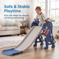 4 in 1 Toddler Slide for Kids, Foldable Indoor Outdoor Plastic Slide