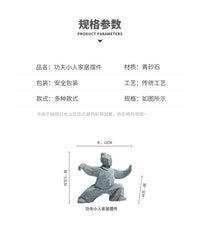 新中式太极功夫武侠人物创意摆件家居桌面茶桌造景茶宠装饰工艺品