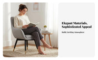 Upholstered Single Sofa Light Luxury Lounge Chair Modern design Deep Seat for Homeowners, Students, Bedroom, Balcony, Apartment