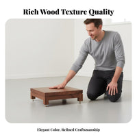 Solid Wood Amplifier Stand Heavy Duty High-Fidelity Equipment Stand Minimalist Design Single Tier Audio Foundation for Audiophiles, Home Theater