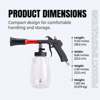 Foam Lance Engine Bay Cleaner Pressure Washer, Car Detailing Foam, Vehicle Cleaning, Aluminum Alloy Handle, Quick Connect Air Inlet