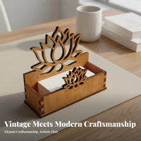 Lotus Flower Desk Organizer Versatile Storage Box for Office