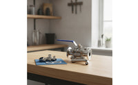 1.5 Inch Ball Valve with Rotating Arm Smooth Rotation Sampling Valve with Tri-Clamp End Long-Lasting Pickup Tube Corrosion-Resistant for Brewing Kettles