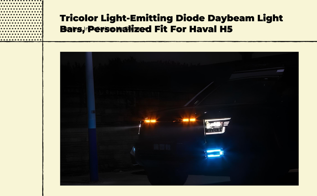 H5 quad-lens LED fog grille, bright