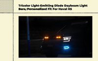 H5 quad-lens LED fog grille, bright