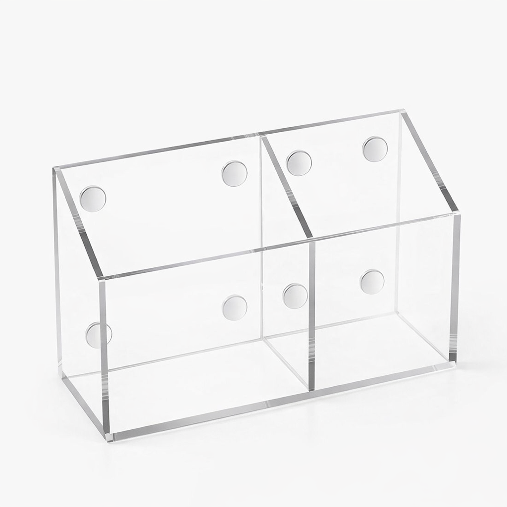Acrylic Fridge Pen Holder, Removable Wall Mounted Marker Storage Organizer for Home and Office, No Drill Required
