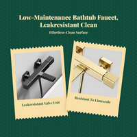 Brass tub faucet with handheld shower