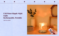 Water Ripple Rotating Night Light, Romantic Mood Lamp