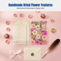 Romantic Envelope & Letter Paper Set, Dried Flower Card, Handwritten Note, Gift for Girlfriend, Birthday, Proposal