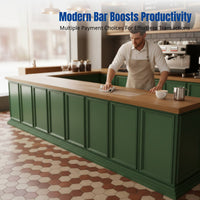 Vintage Bar Counter, Reception Desk for Coffee Shop, Restaurant, Bakery, Milk Tea Shop, Modern Minimalist Commercial Furniture