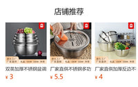 双英304不锈钢擀面杖厨房家用擀面棍饺子皮擀面神器烘焙用具