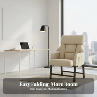 Transformable Sleeper Chair Foldable Design Recliner Padded padding for Dormitory