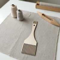 8 Pieces Wooden Weaving Comb DIY Craft Tool Easy to Use for Fringe Making