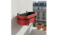 Plant Pots and Planters Outdoor for Garden, Floor Standing Flower Pots with Legs, Rectangular Planters for Balcony, 42.5*15cm Potato Planter