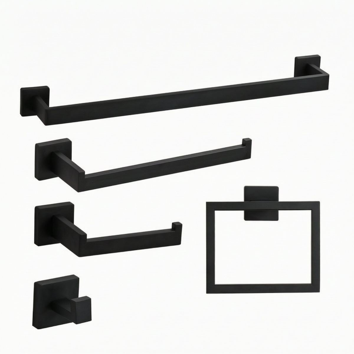 5 Pieces Bathroom Hardware Set Wall-Mounted Bathroom Accessory Kit Modern
