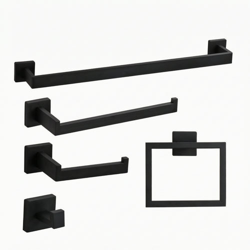 5 Pieces Bathroom Hardware Set Wall-Mounted Bathroom Accessory Kit Modern