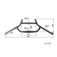 Black Sandblasted Handlebar 31.8 Mm Clamp Cycle Bar Long-Lasting