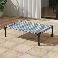 Elevated Pet Cot Checkered Pillowless Pet Cot Dampness Resistant