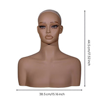 Hairpiece Display Head PVC Mannequin Bust Smooth Surface Earring Display Head for Salon