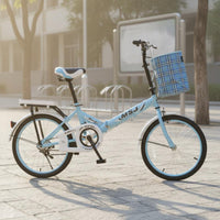 20-Inch Folding Bike Lightweight Single Speed Folding Bike for School Grounds