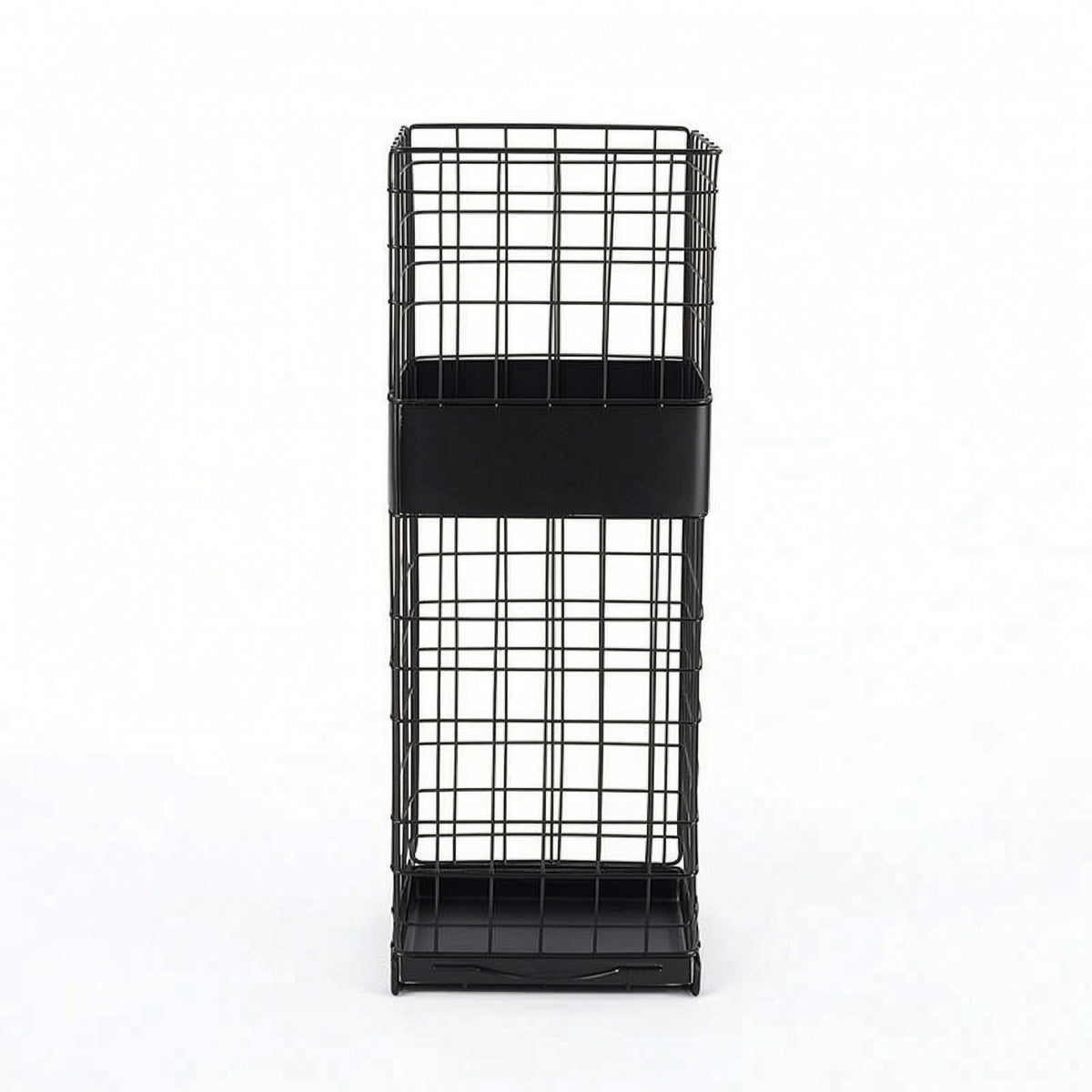 Umbrella Stand with Water-Catching Tray Square Umbrella Storage Container Wire