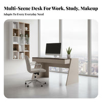 Desk with Integrated Drawers Minimalist Design Desk with Drawers Ample Storage Space Multi-Functional for Professionals, Bedroom