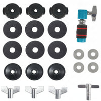 Noise Reduction Cymbal Replacement Parts Set Metal Washers Cymbal Hardware Kit Wing Nuts Drum Accessory Kit Plastic Caps
