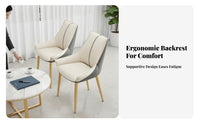 Upholstered Side Chair with Metal Legs Modern Minimalist Design Dining Seating Sturdy Construction Easy to Clean for Living Room
