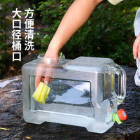 5升户外带龙头透明水桶pc食品级纯净水桶储水桶家用带盖方形奶茶