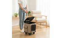 Rolling Pet Carrier Foldable Pet Carrier with Wheels Wheeled Collapsible for Cats, Travel, Vet Visits