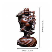 Maitreya Buddha Statue Solid Wood Boxwood Buddha Carving Collectible Ornament for Collectors