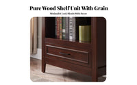Multi-Tier Shelving shelving unit with Drawers timeless Design shelving unit long-lasting Construction Storage Furniture Adjustable Shelves for Book Lovers, Students, Homeowners, Study Room, Bedroom