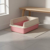 Semi Enclosed Feline Litter Box Easy to Clean Semi Enclosed Litter Box Removable