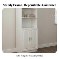 Narrow Single Unit Shelf Easy Assembly Narrow Shelving Single Unit with Doors