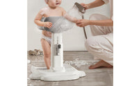 Hands-Liberated Adjustable Baby Bath Stand Multi-Functional Baby Standing Shower Stand Non-Slip Base Infant Upright Shower Aid for Bathroom
