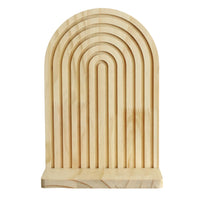 Door-Shaped Solid Wood Wall Planter Shelf for Home Living Room Decor