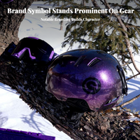 Lavender ski helmet, adjustable fit