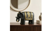 Elephant Figurine with Gold Accents Modern Elephant Figurine Lightweight