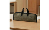 Waxed Canvas Roll Bag with 4 Slots Portable Roll Bag Compact Case Foldable for Chefs, Culinary Students, Travel, Kitchen