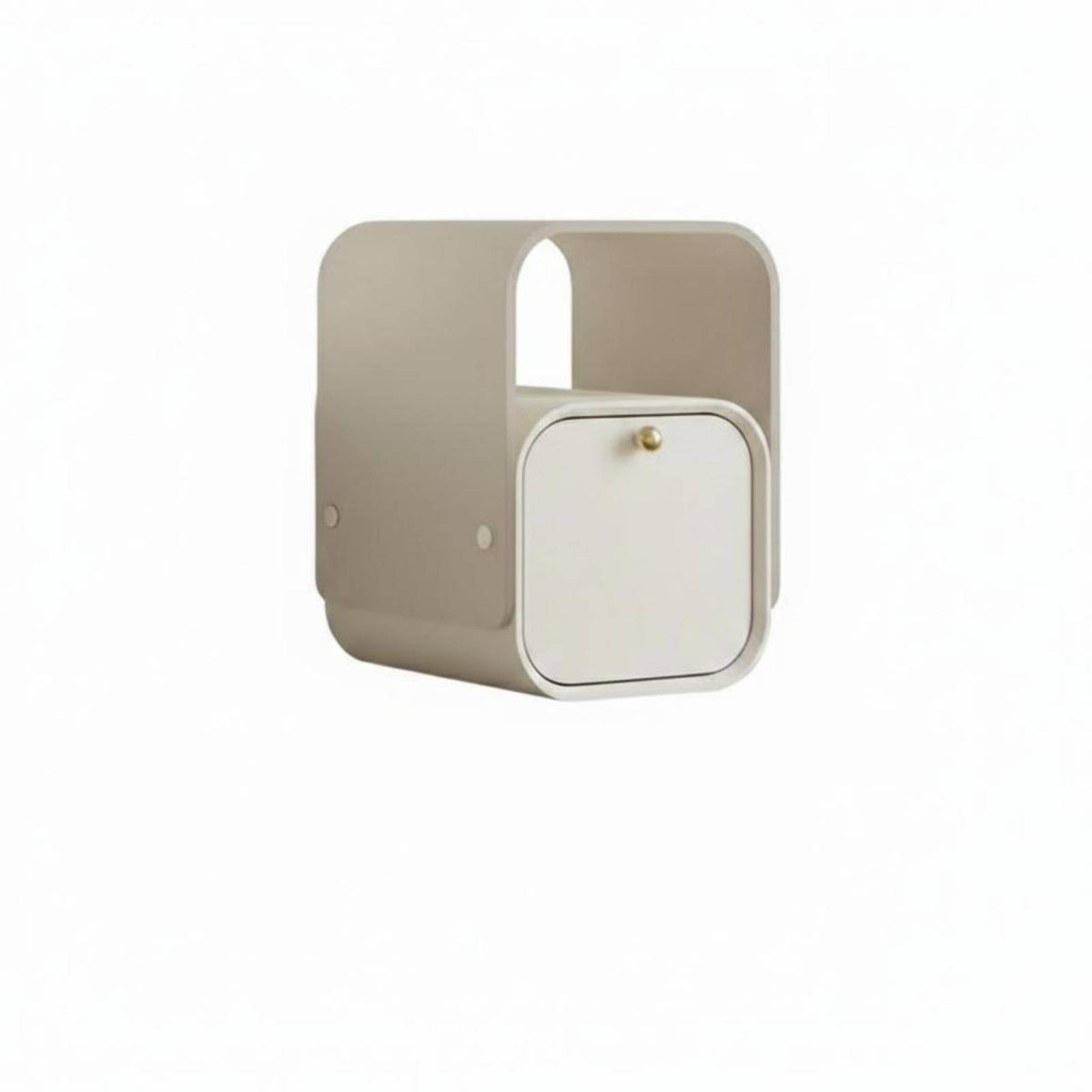 Transparent C-Shaped Table Multifunctional Nightstand Clear Look for Living Room
