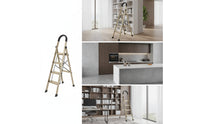 Non-Slip Step Ladder with Handrails Slim Foldable Step Ladder Portable Wide for Home, Closet