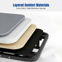 Folding Recliner Bed, Office Nap Chair, Single Lounger, Portable, Steel Frame, Hospital Assistant, Home, Outdoor Camping