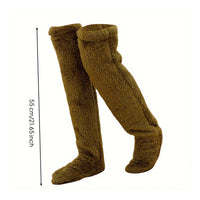 Soft Fuzzy Socks Soft Fuzzy Socks Cozy Leg Warmers Stretchy for Women