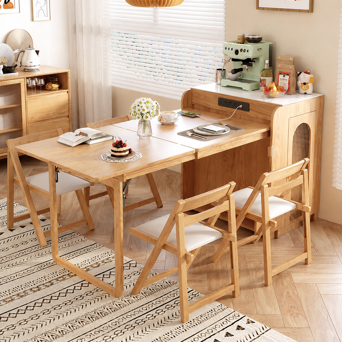 dining table with storage