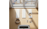 Adjustable Portable Air Conditioning Window Kit Easy to Install Air Conditioning Window Slide Plate Airtight Exhaust Baffle Long-Lasting for Renters, Living Room, Bedroom